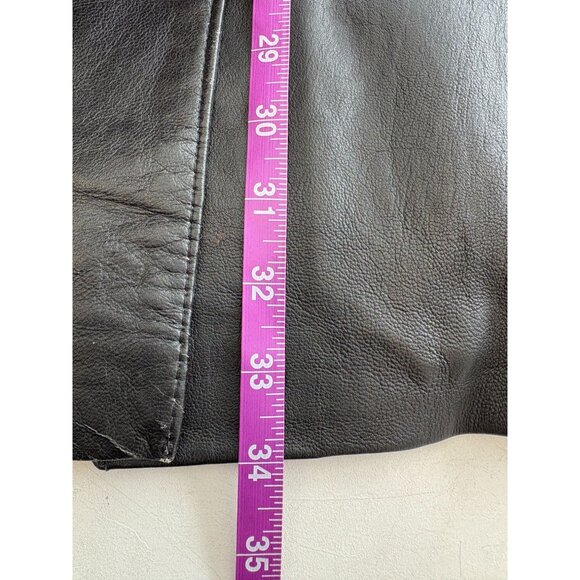 El Venado Mexico Women's Vintage Lined Black Patterned Leather Coat - Picture 7 of 7